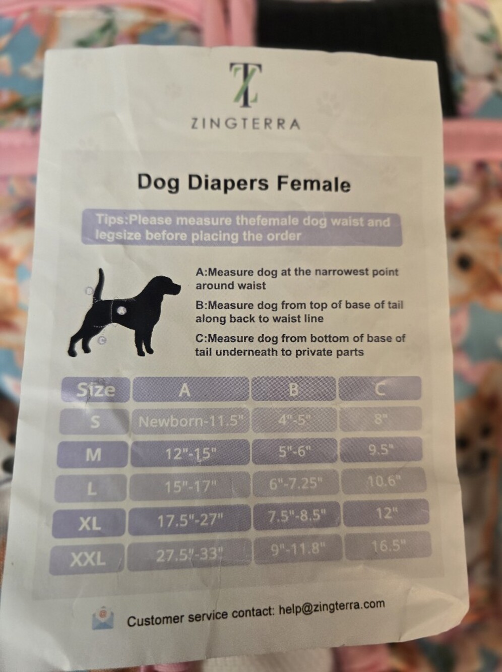 4 Washable Female Dog Diapers Reusable, Highly Absorbent. Size Medium - Picture 9 of 9